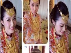 中國土豪嫁女兒，婚紗竟是五公斤金飾連身掛，全身破千萬！