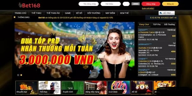 Cách đăng ký/đăng nhập nhà cái Bet168