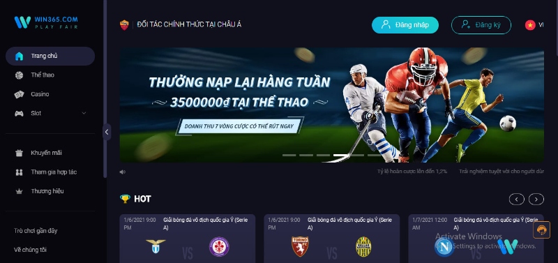 Cách đăng ký/đăng nhập nhà cái Win365.Bet